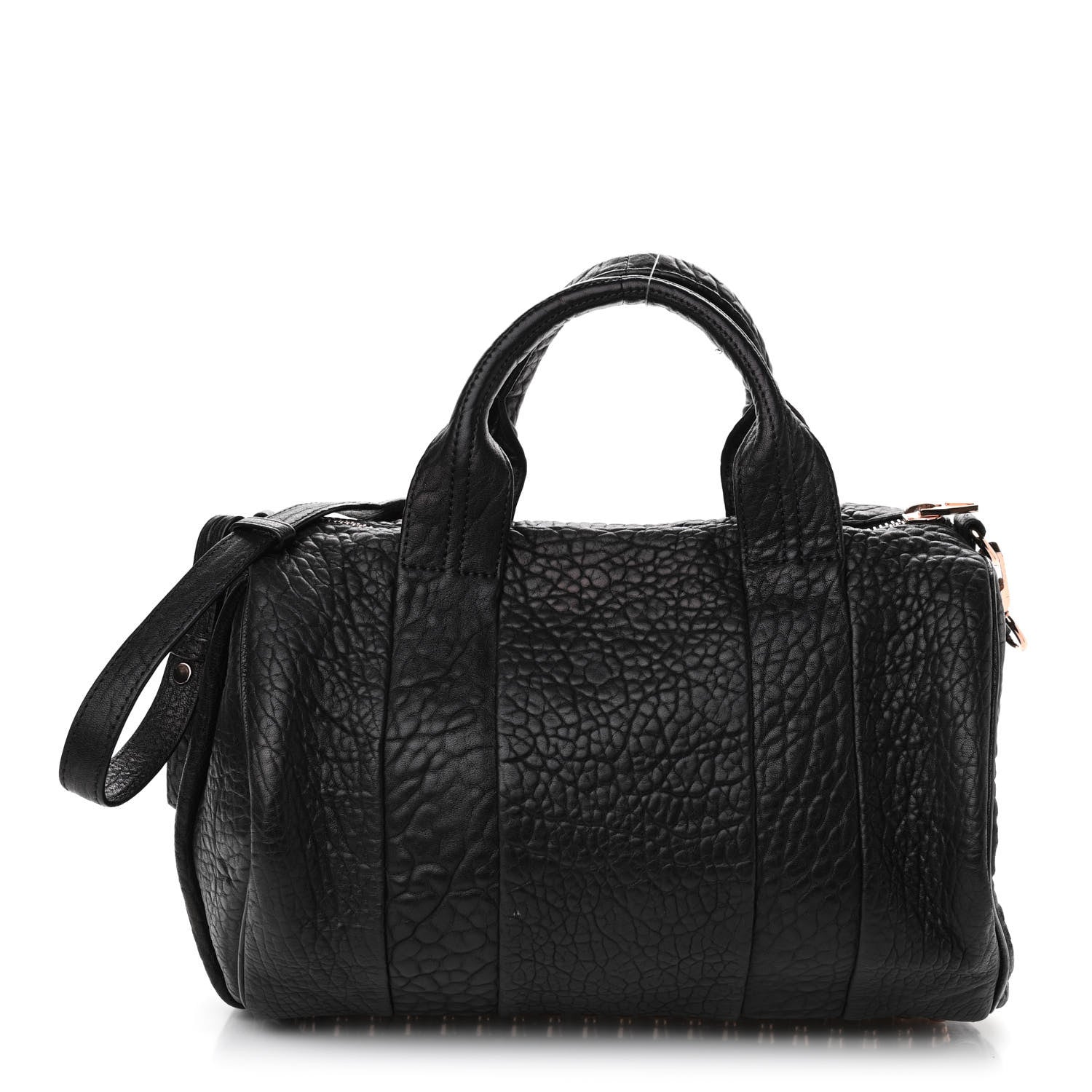 Alexander Wang Pebbled Lambskin Rocco Black Rose Gold Hardware 1 of 11