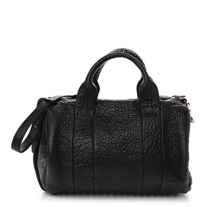 Alexander Wang Pebbled Lambskin Rocco Black Rose Gold Hardware 1 of 11