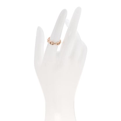 Hermes 18K Rose Gold PM Chaine d'Ancre Enchainee Ring 55 7.25 2 of 7