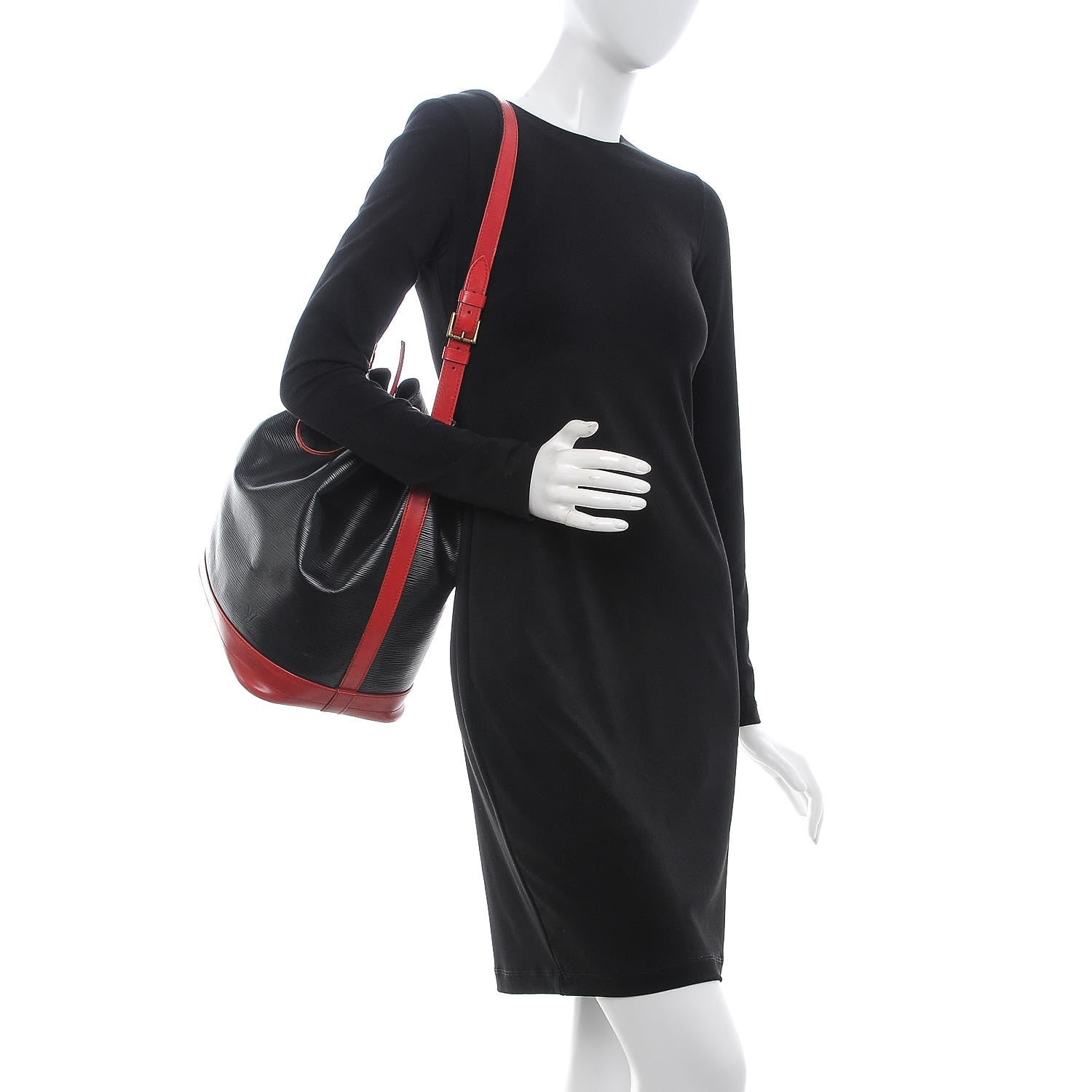 Louis Vuitton Epi Noe Red Black 2 of 16