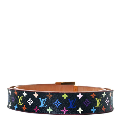Louis Vuitton Monogram Multicolor Ceinture Belt 80 32 Black 2 of 8