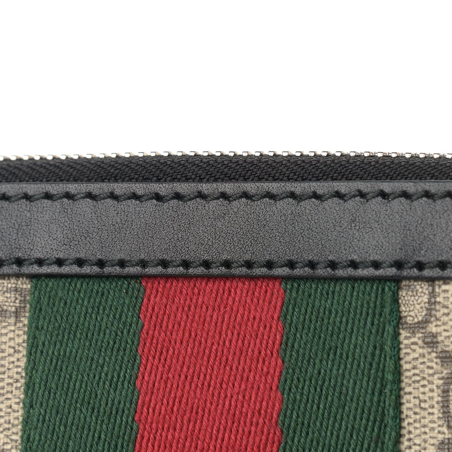GG Supreme Monogram Web Messenger Bag Black