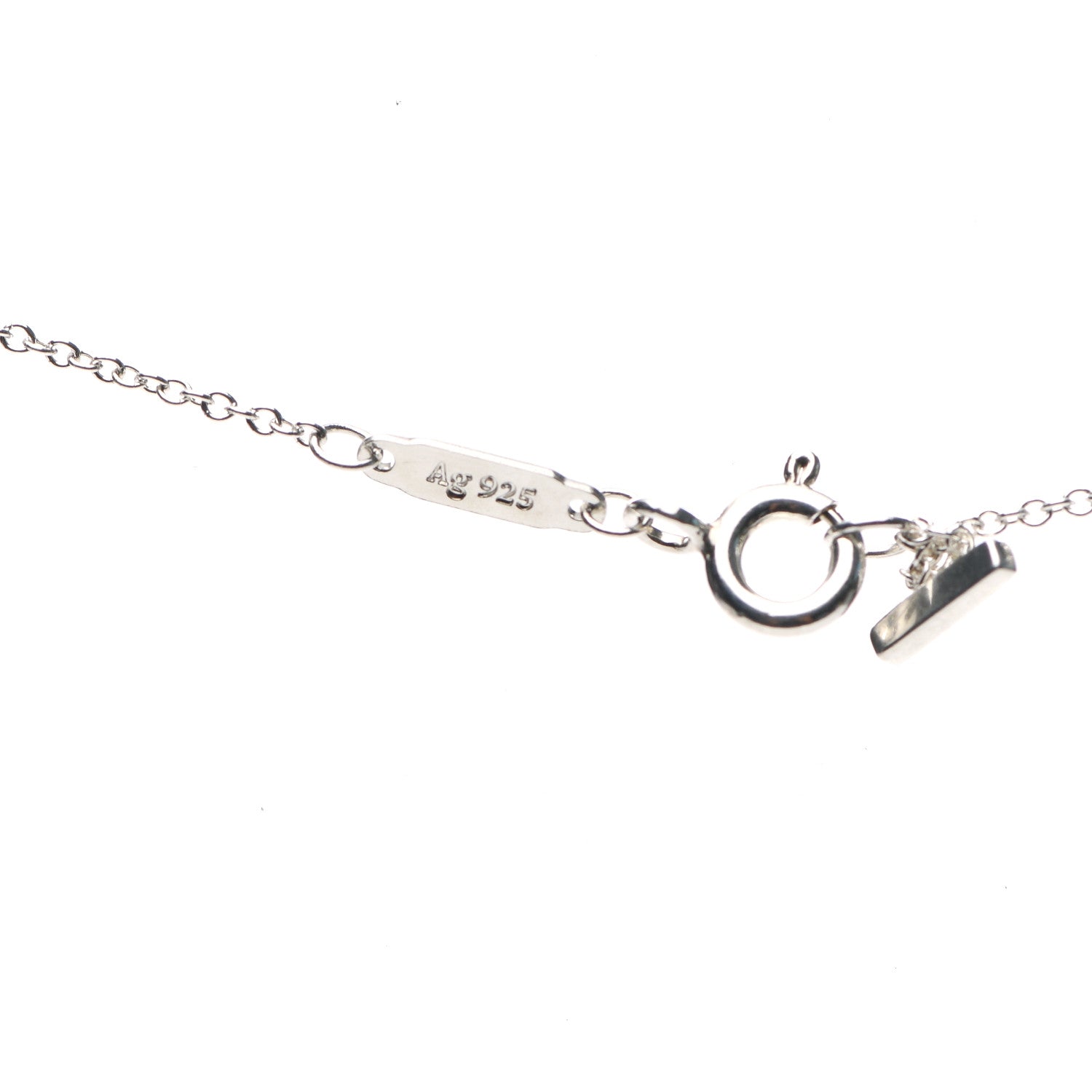 Tiffany Sterling Silver Small T Smile Pendant Necklace 5 of 6