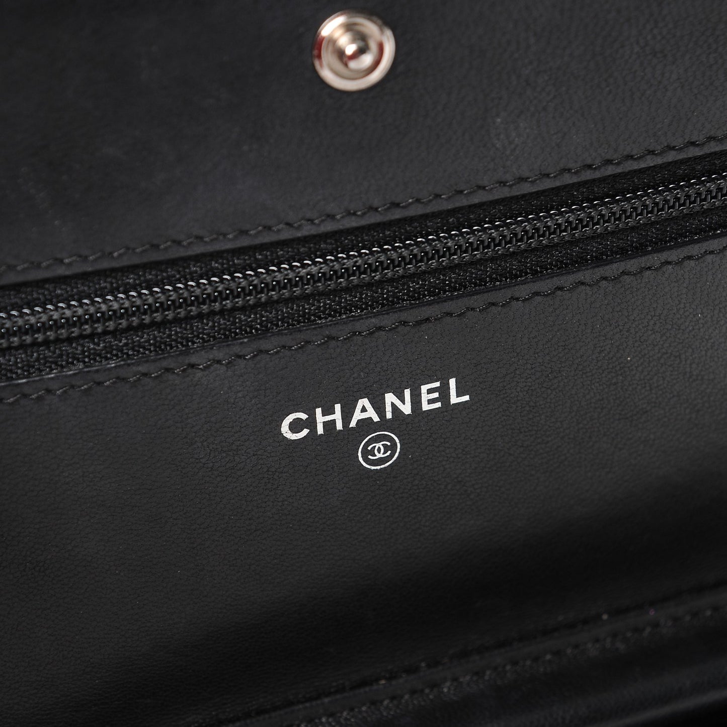 Lambskin Quilted Boy Wallet On Chain WOC Black