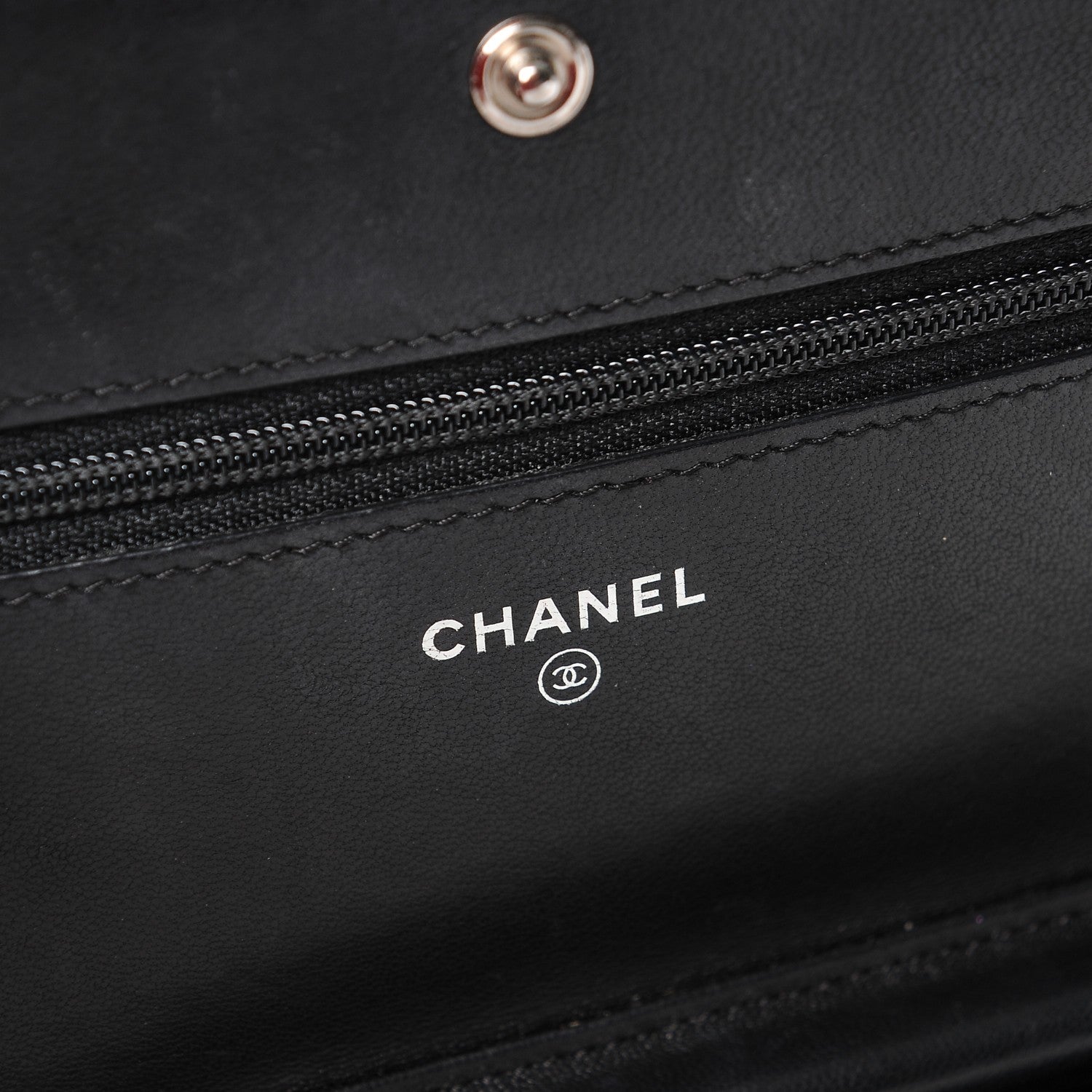 Chanel Lambskin Quilted Boy Wallet On Chain WOC Black 6 of 8