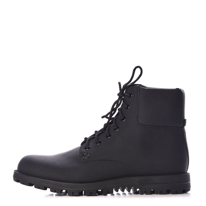 Gucci Rubberized Mens Lace Up Ankle Boots 8 Black 1 of 7