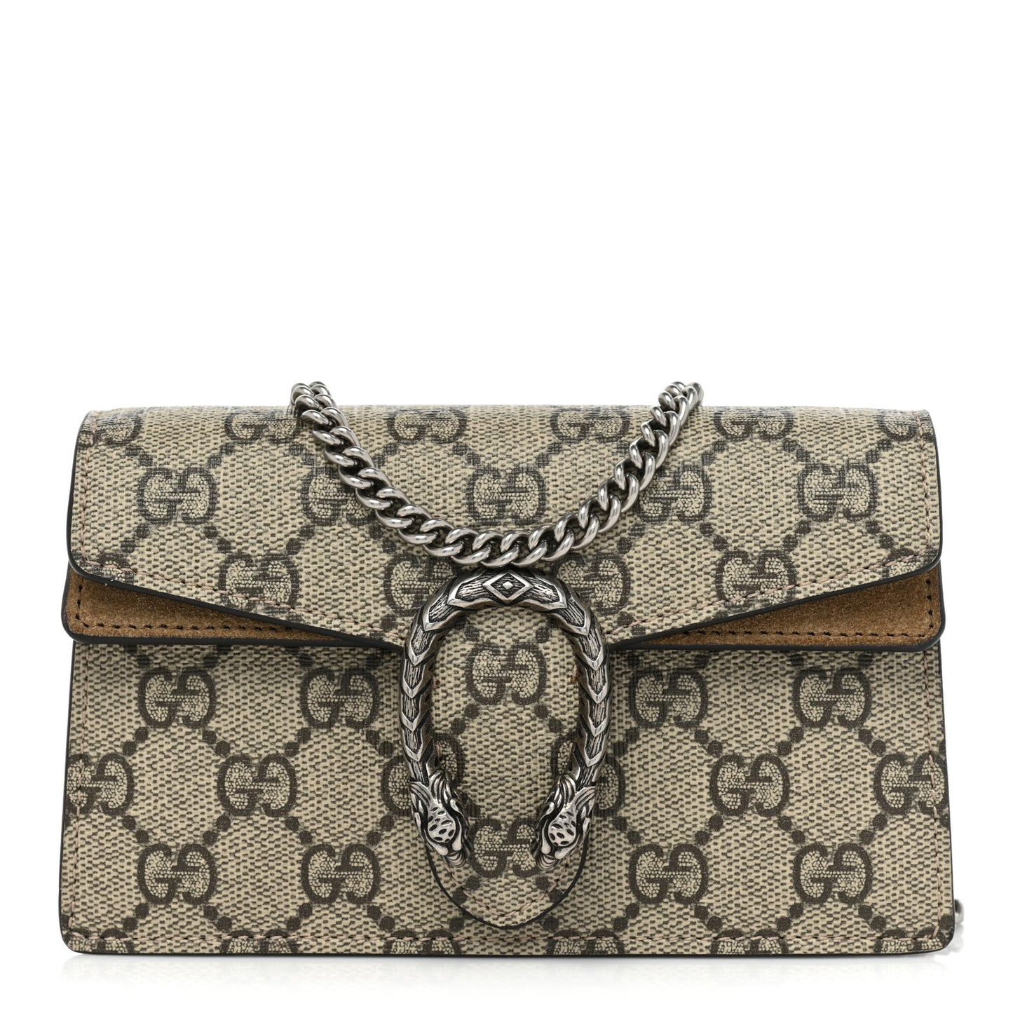 GG Supreme Monogram Super Mini Dionysus Shoulder Bag Taupe