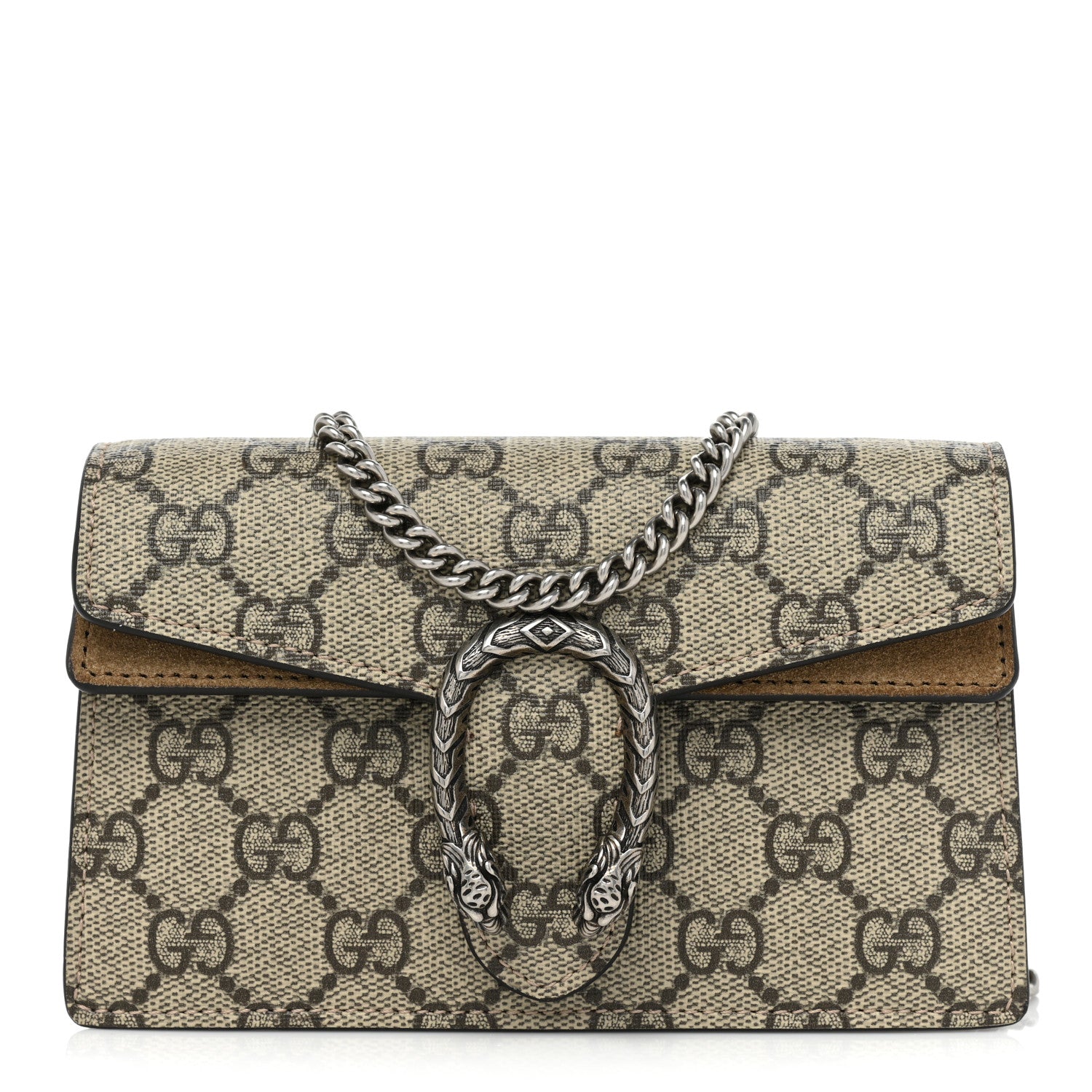Gucci GG Supreme Monogram Super Mini Dionysus Shoulder Bag Taupe 1 of 10