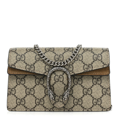 Gucci GG Supreme Monogram Super Mini Dionysus Shoulder Bag Taupe 1 of 10