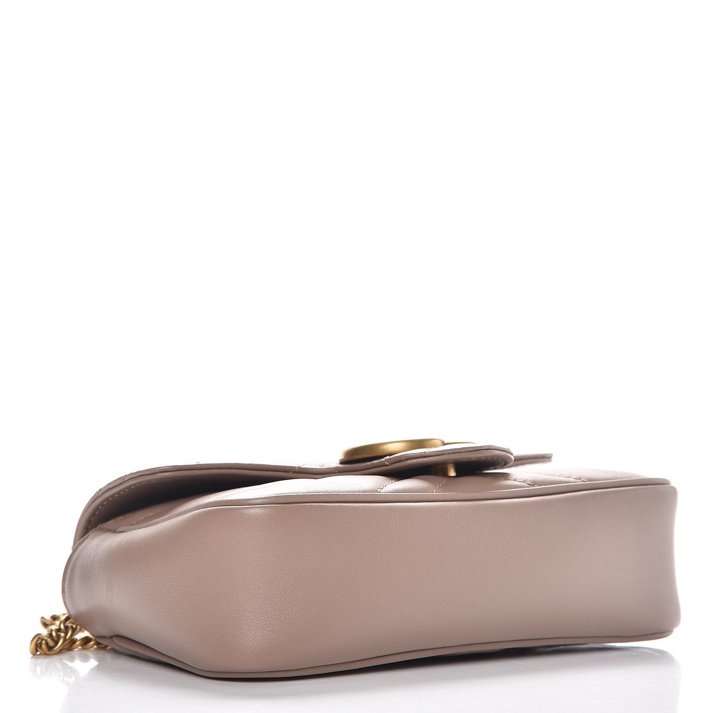 Calfskin Matelasse Super Mini GG Marmont Shoulder Bag Porcelain Rose