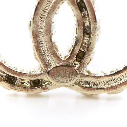 Chanel Crystal Pearl CC Dazzling Domino Earrings Gold 4 of 5