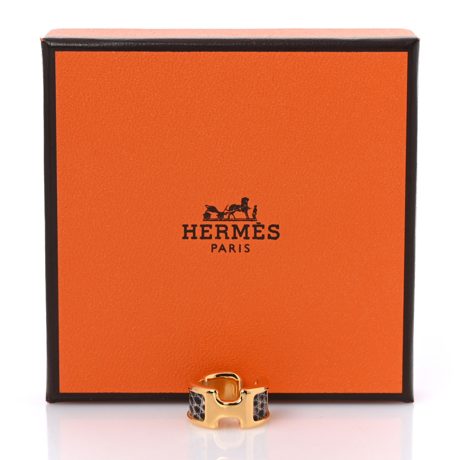 Hermes Lizard Olympe Ear Cuff PM Ombre 5 of 5