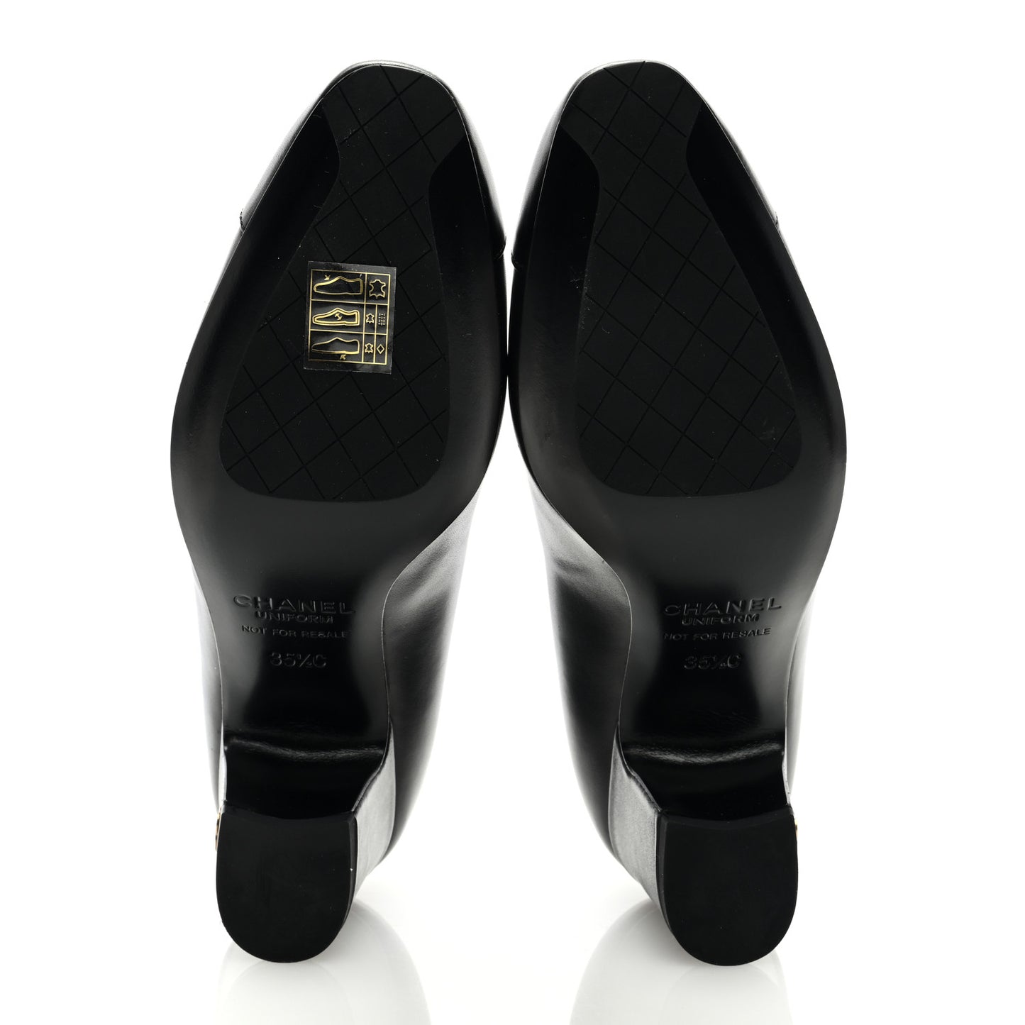 Lambskin Cap Toe CC Pumps 35.5 Black
