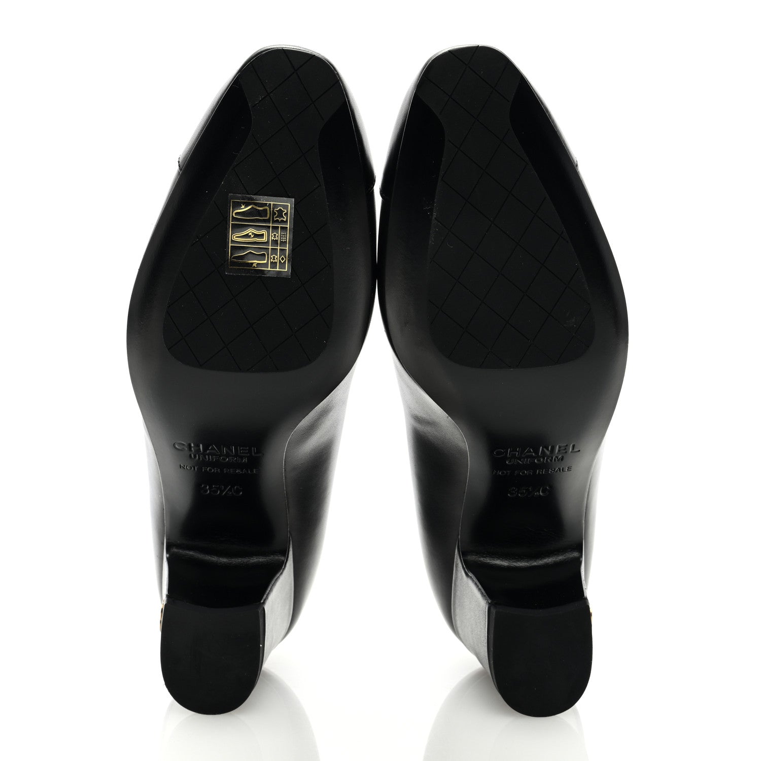 Chanel Lambskin Cap Toe CC Pumps 35.5 Black 5 of 7