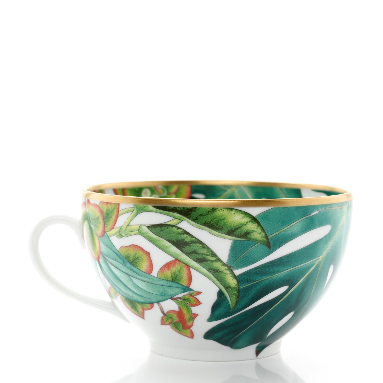 Hermes Porcelain Passifolia Tea Cup And Saucer 5 of 11