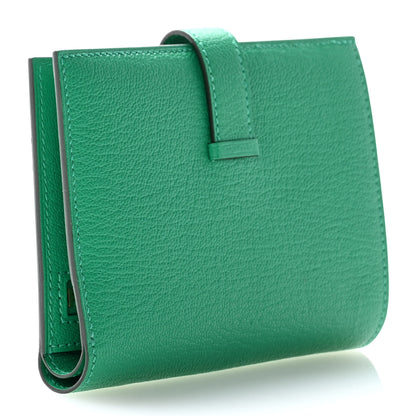 Hermes Chevre Mysore Bearn Compact Wallet Menthe 3 of 9