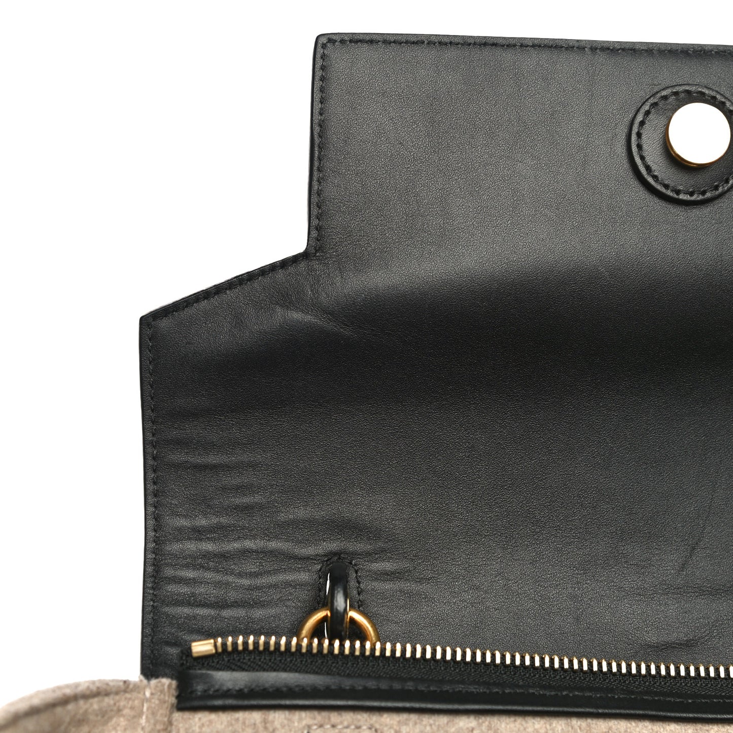 Felt Smooth Calfskin Mini Belt Bag Beige
