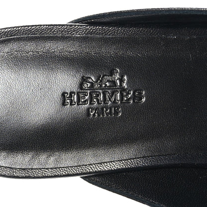Hermes Goatskin Oz Mules 40 Black 7 of 9