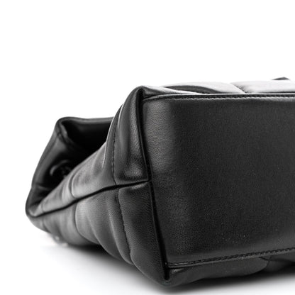 Saint Laurent Lambskin Quilted Monogram Monochrome Small Loulou Puffer Chain Satchel Black 8 of 10
