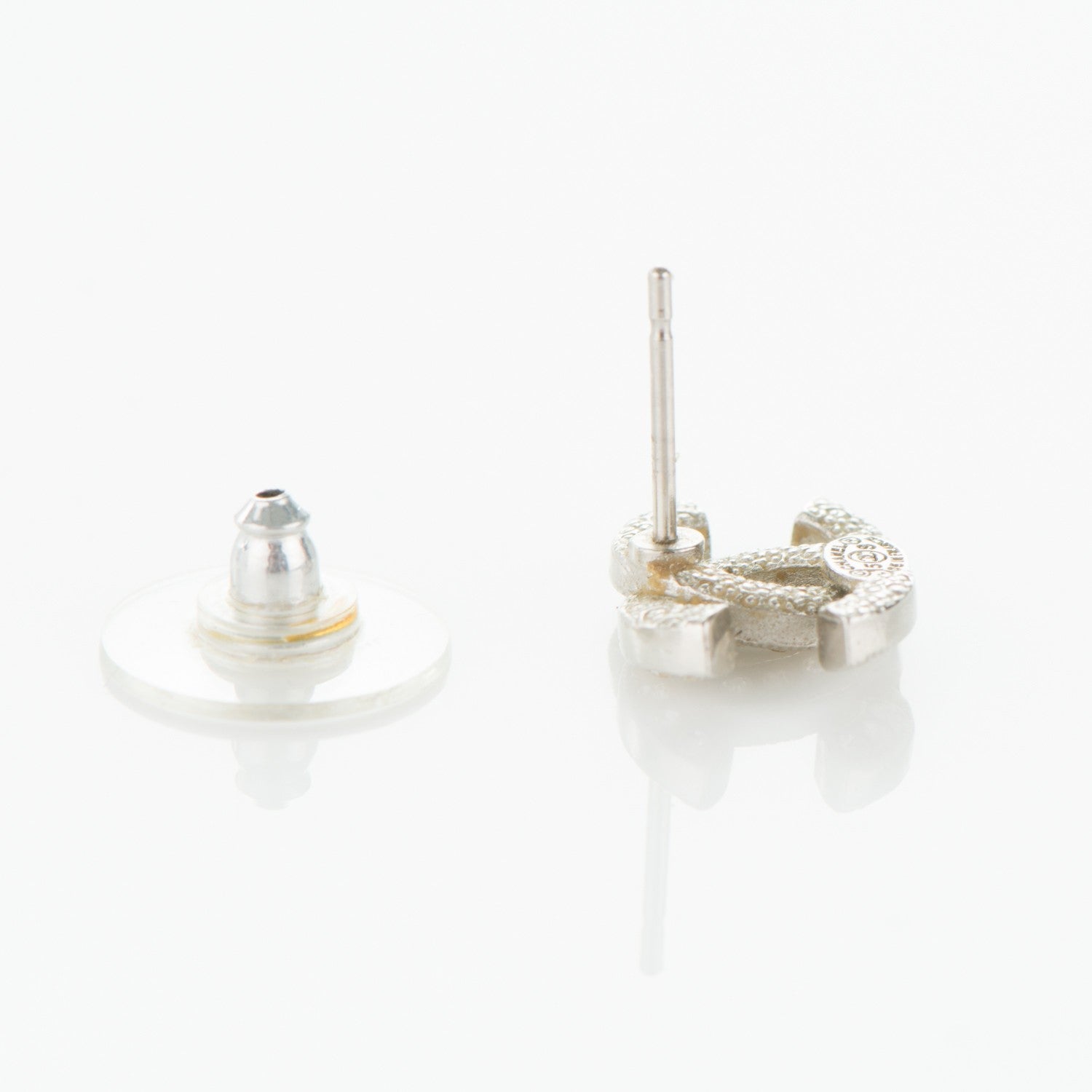 Chanel Crystal CC Earrings Silver 4 of 5