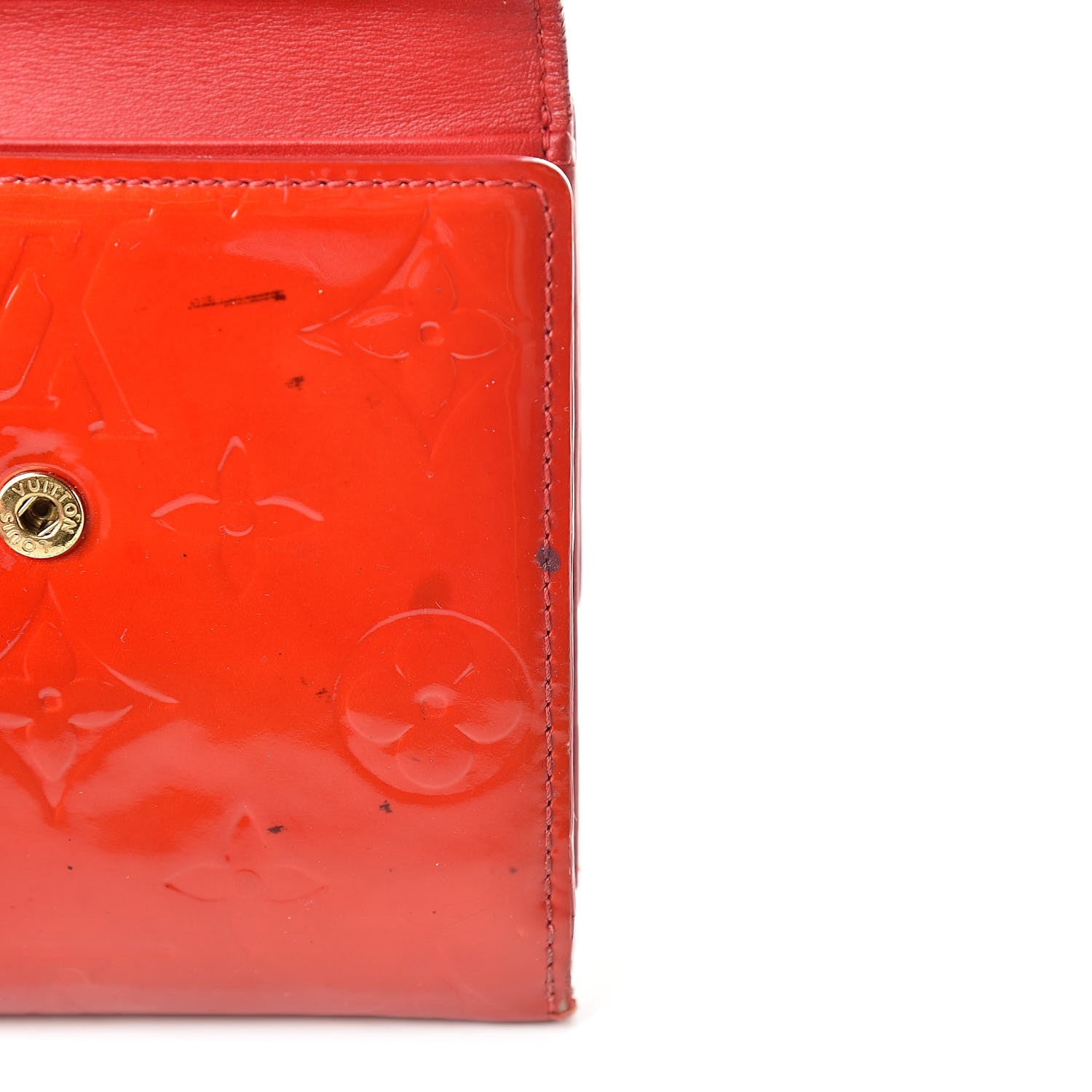 Louis Vuitton Vernis Elise Wallet Rouge Grenadine 12 of 13