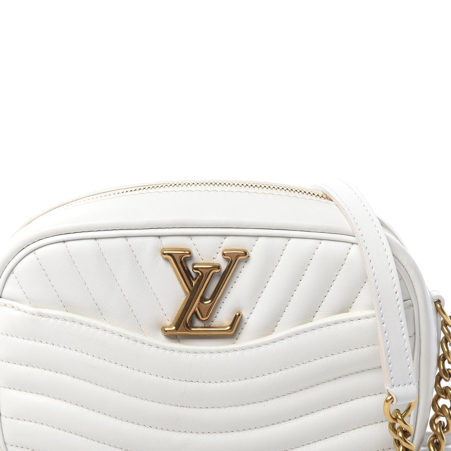 Calfskin New Wave Camera Bag White