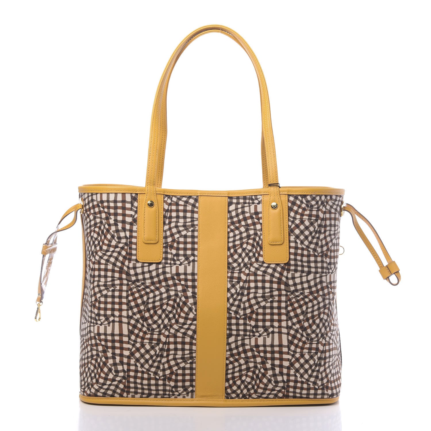 MCM Visetos Medium Liz Reversible Shopper Tote Cognac Yellow 4 of 15