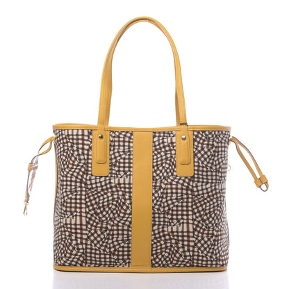 MCM Visetos Medium Liz Reversible Shopper Tote Cognac Yellow 4 of 15