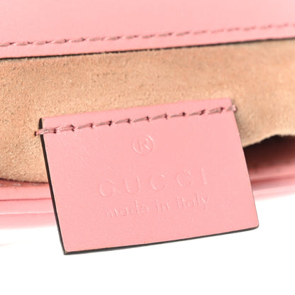 Gucci Calfskin Matelasse Mini GG Marmont Top Handle Shoulder Bag Wild Rose 6 of 9