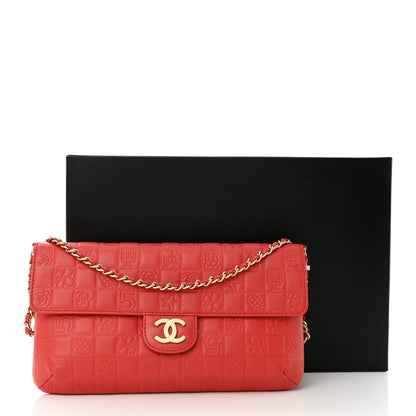 Chanel Lambskin Precious Symbols Flap Pochette Red 14 of 14