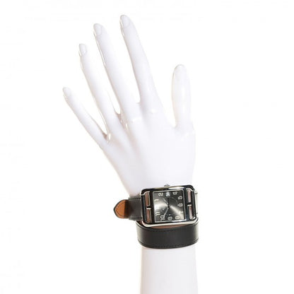 Hermes Stainless Steel Barenia 33mm Cape Cod Quartz Watch Noir 2 of 22