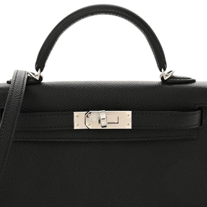 Hermes Epsom Mini Kelly Sellier 20 Black 8 of 12