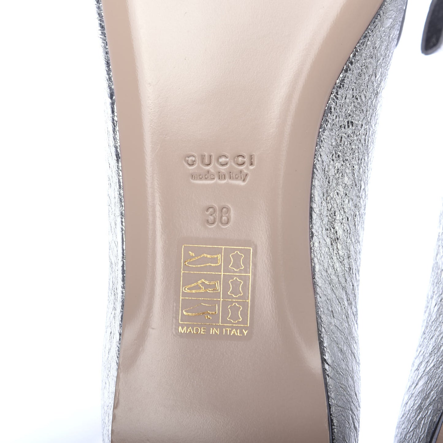 Galassia GG Marmont Fringe Flats 38 Argento