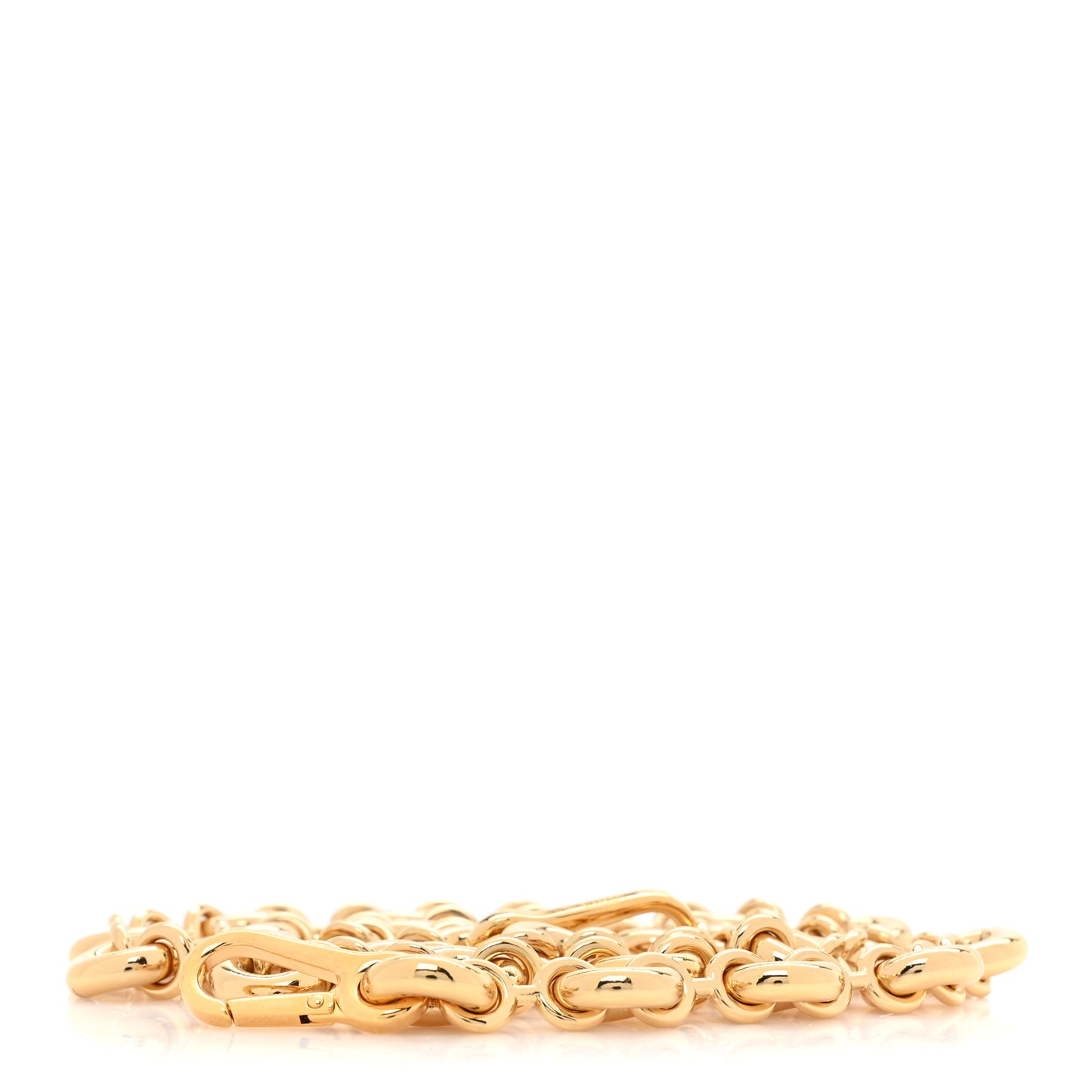 Brass Donut Chain Shoulder Strap Gold
