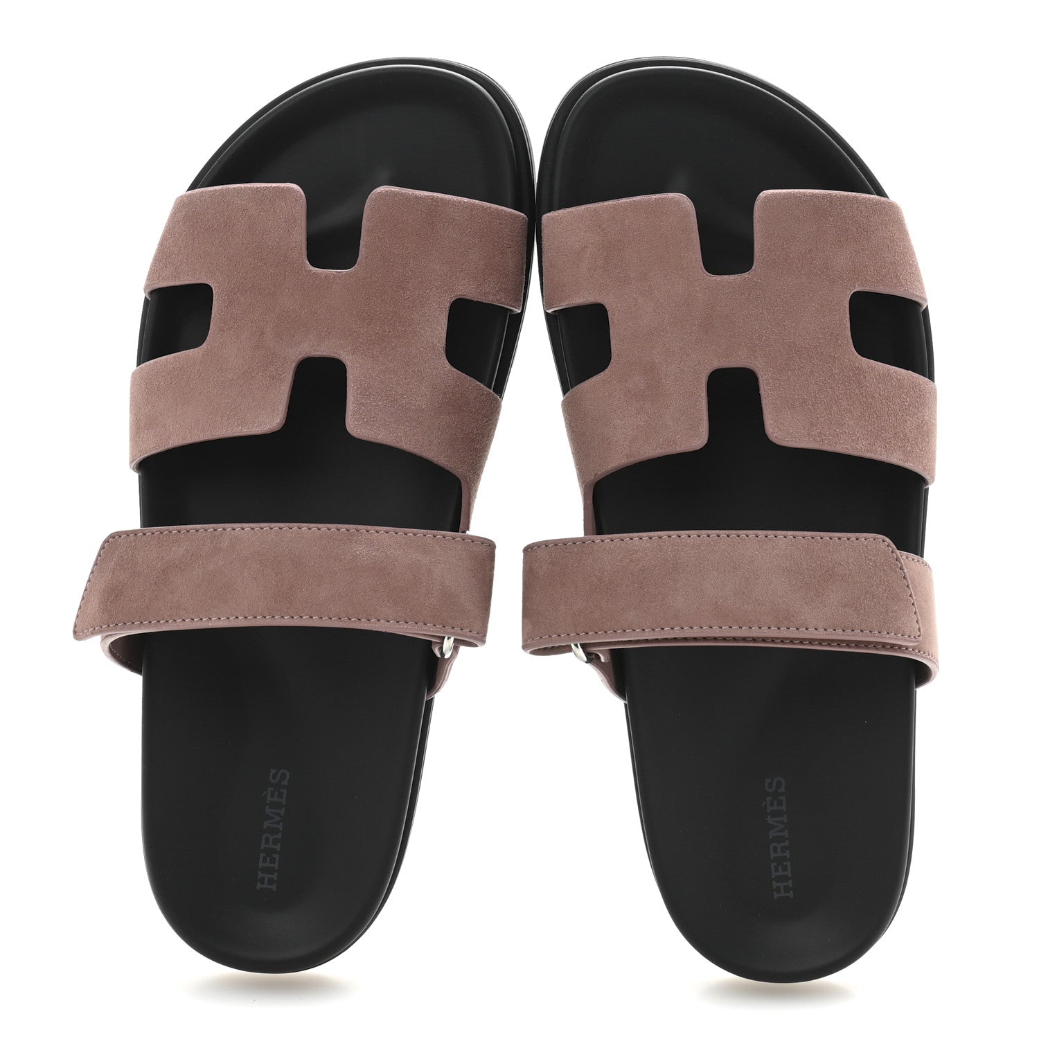 Hermes Suede Goatskin Womens Chypre Sandals 39 Rose Antique 2 of 10