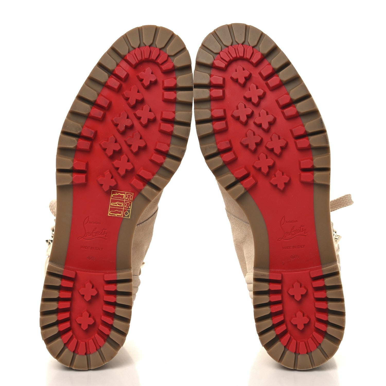 Christian Louboutin Suede Mad Flat Boots 40.5 Beige 6 of 9
