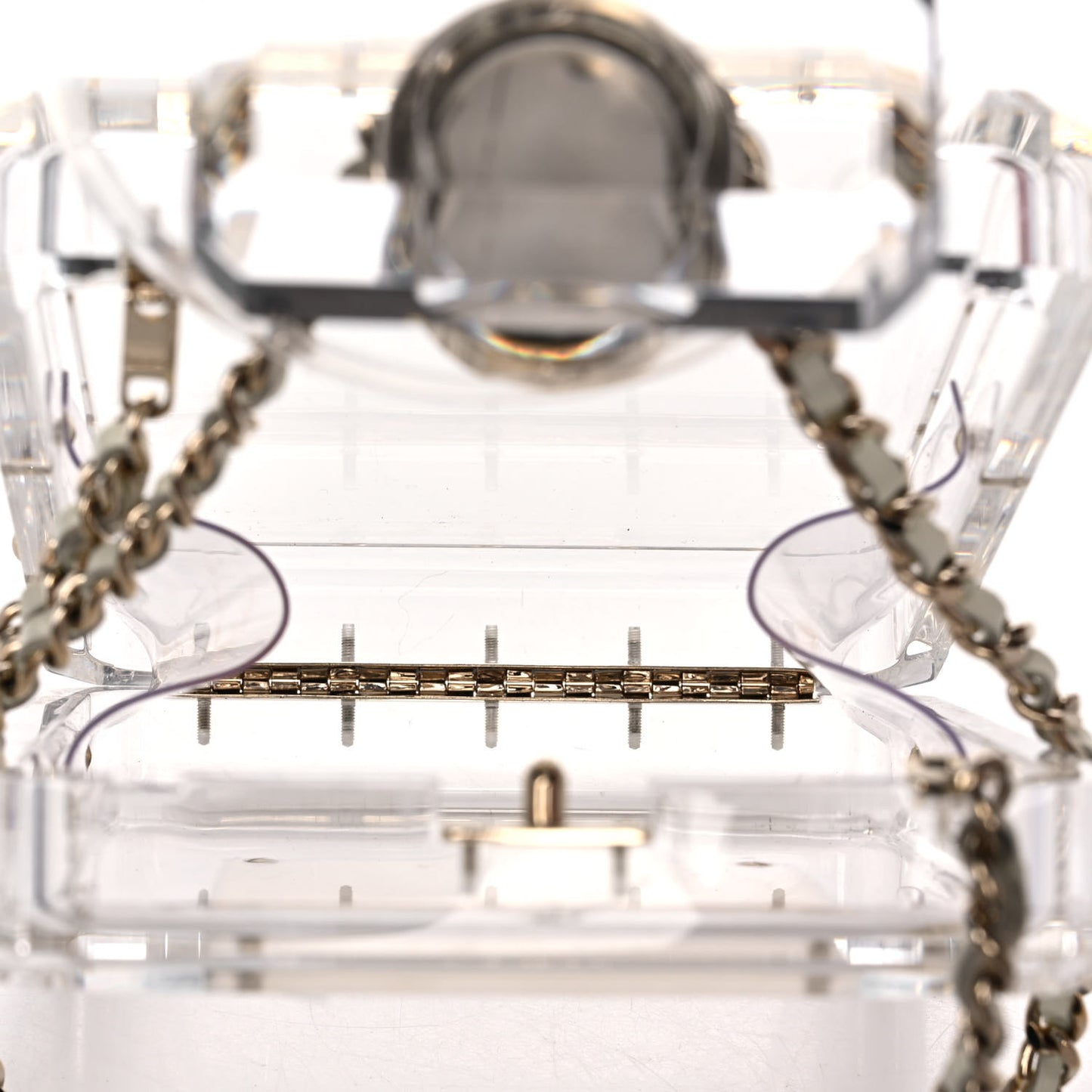 Transluscent Plexiglass Perfume Bottle Clutch