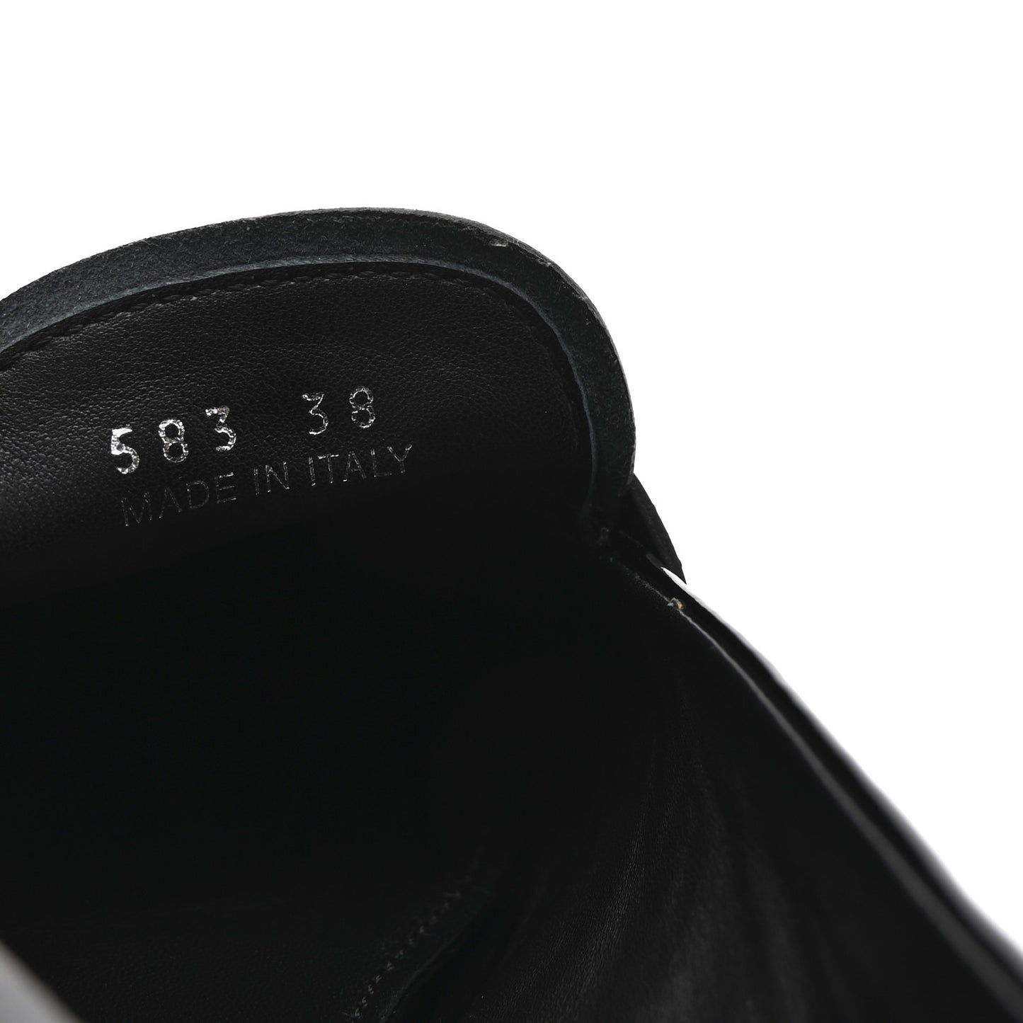 Naplak Metal Triangle Logo 30mm Loafer Pumps 38 Black