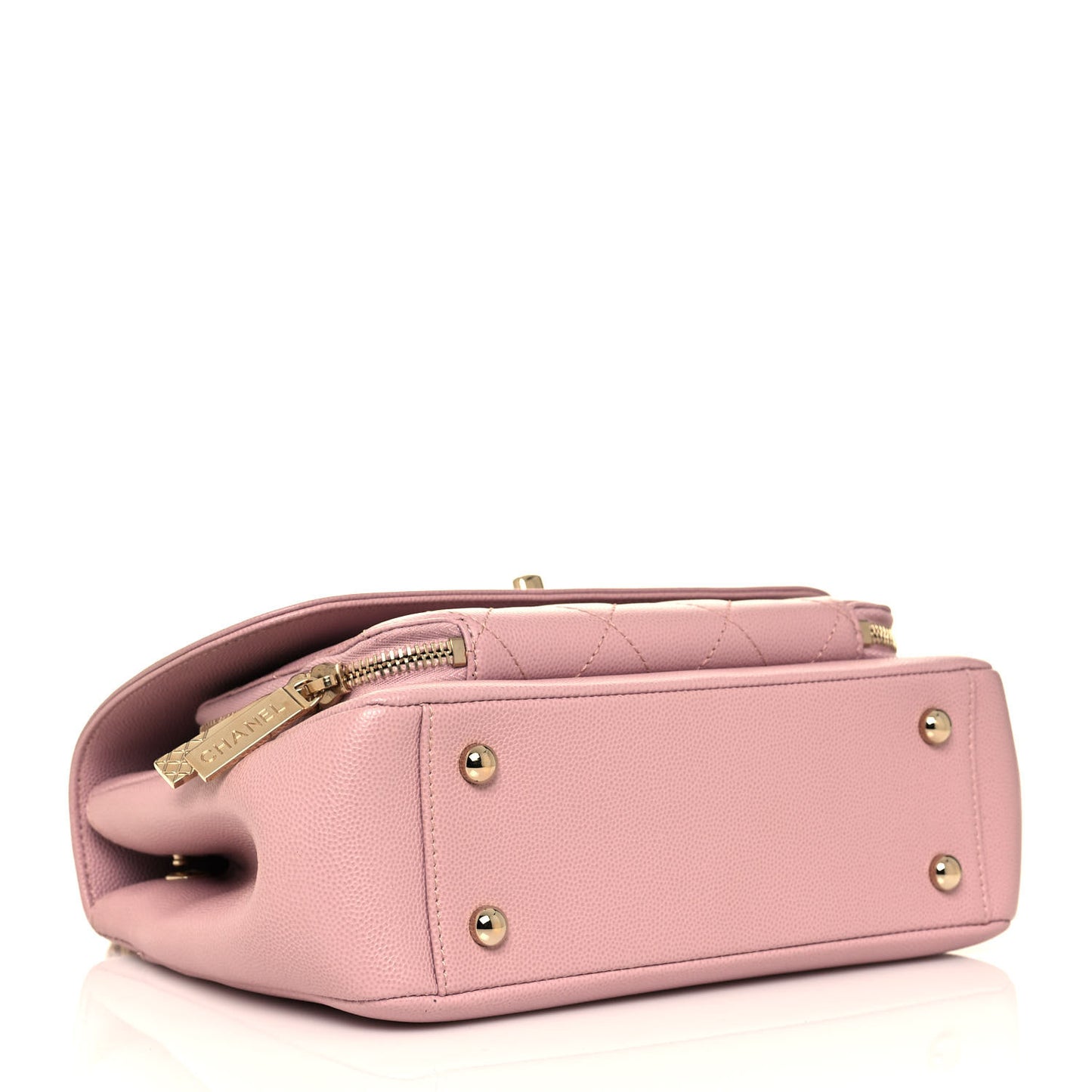 Caviar Quilted Small Business Affinity Flap Light Pink