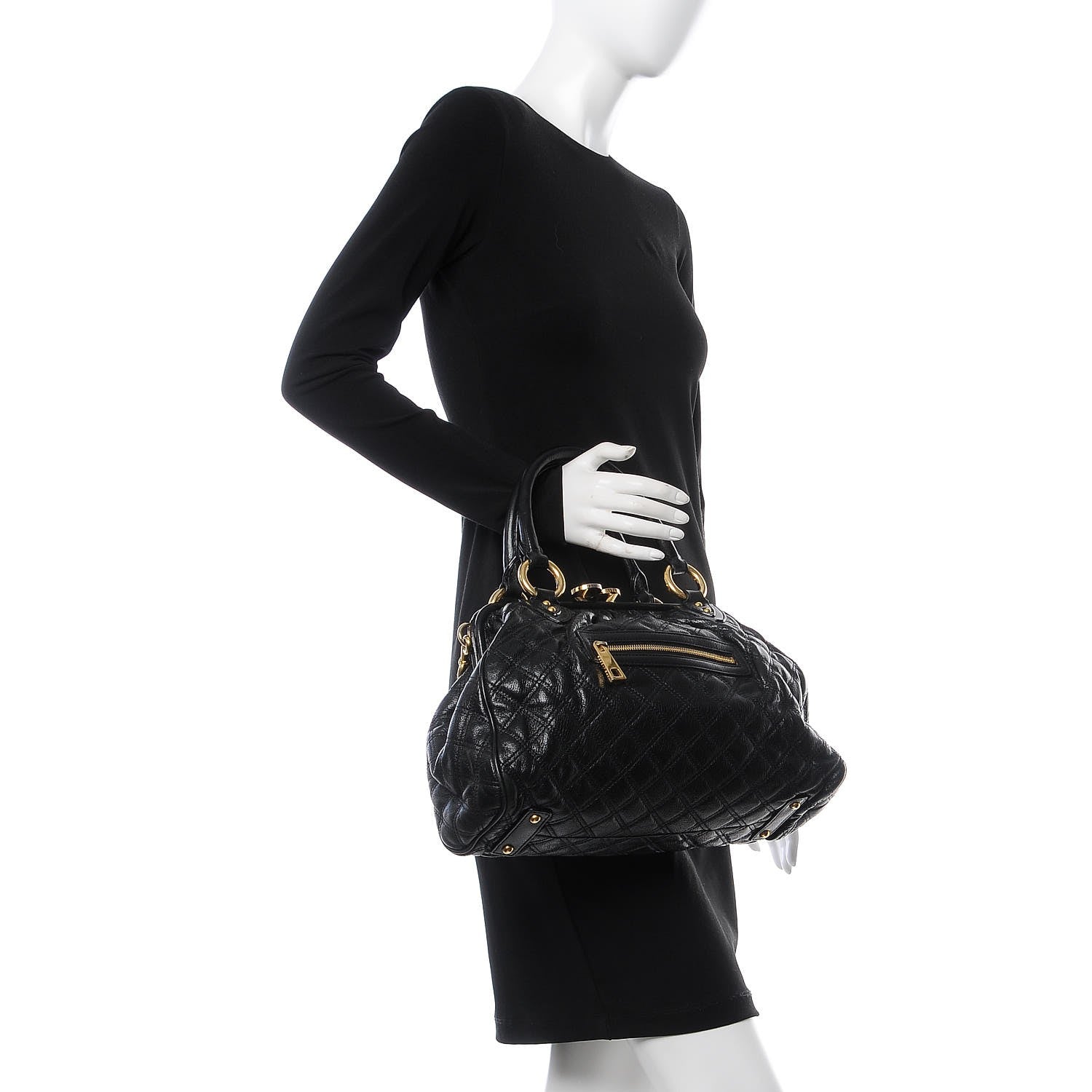 Marc Jacobs Calfskin Quilted Stam Black 3 of 11