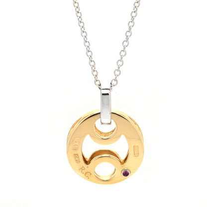 Roberto Coin 18K Yellow White Gold Diamond Cutout Pendant Necklace 4 of 5
