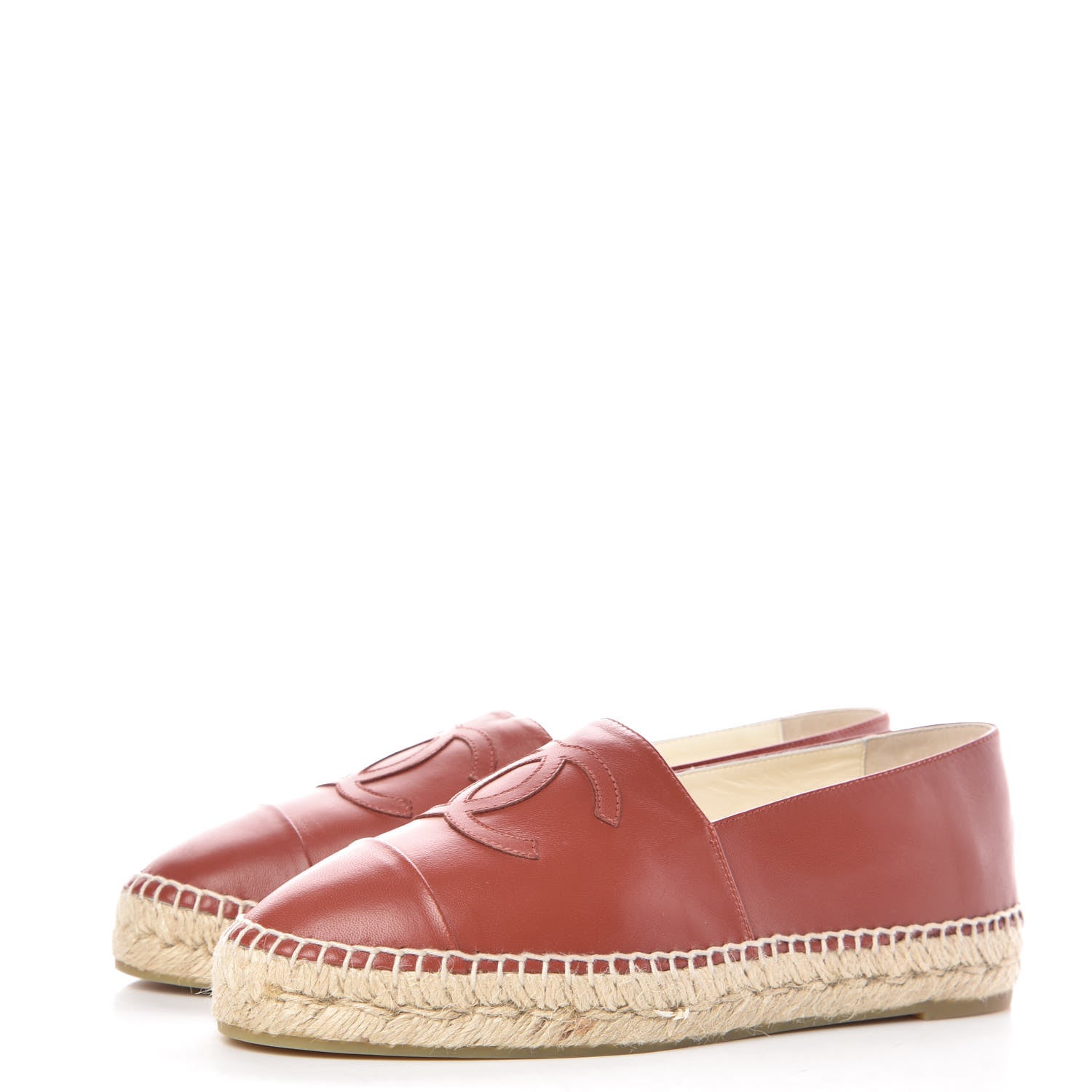 Chanel Lambskin CC Espadrilles 40 Brown 3 of 11