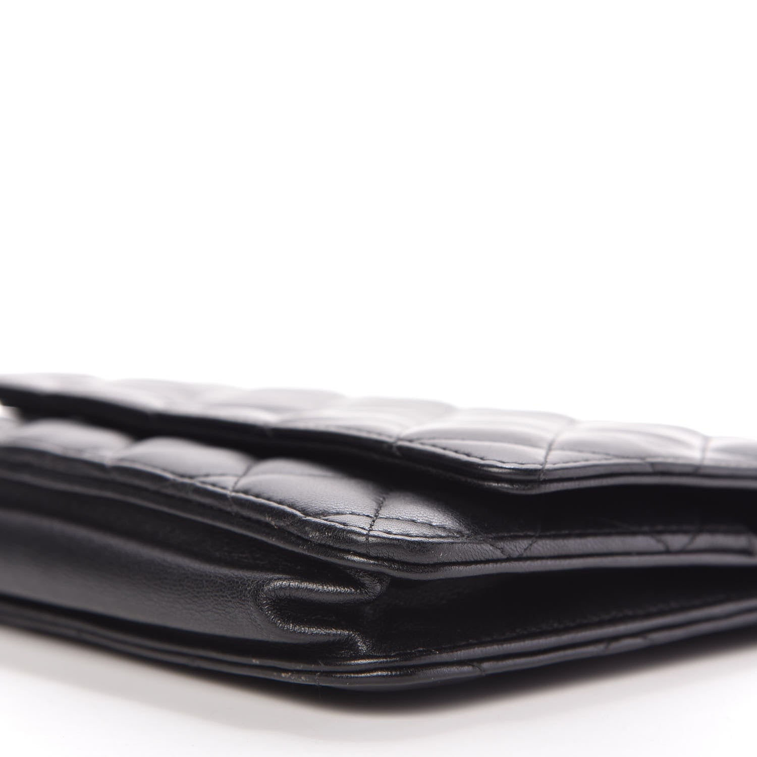 Chanel Lambskin Quilted Wallet On Chain WOC Black 7 of 11