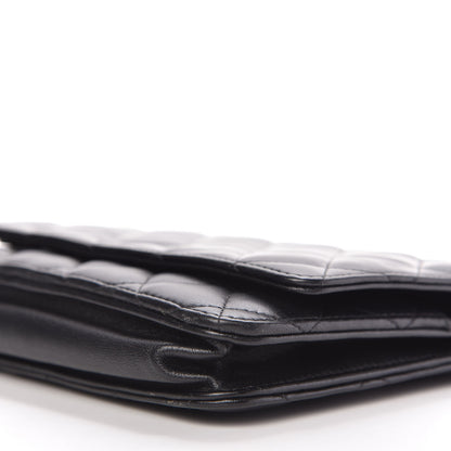 Chanel Lambskin Quilted Wallet On Chain WOC Black 7 of 11
