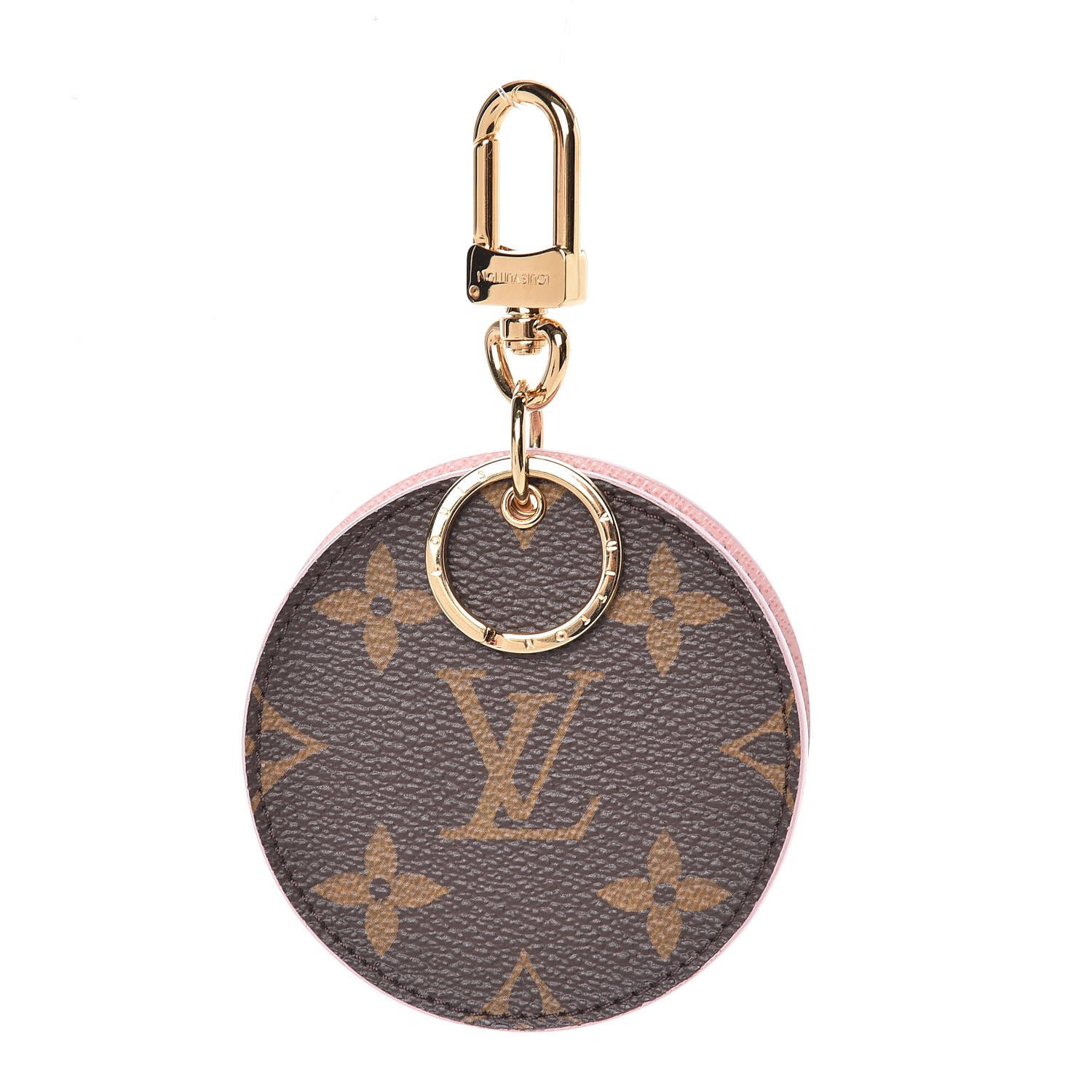 Louis Vuitton Monogram LV Mirror Bag Charm Key Holder Rose Ballerine 1 of 5