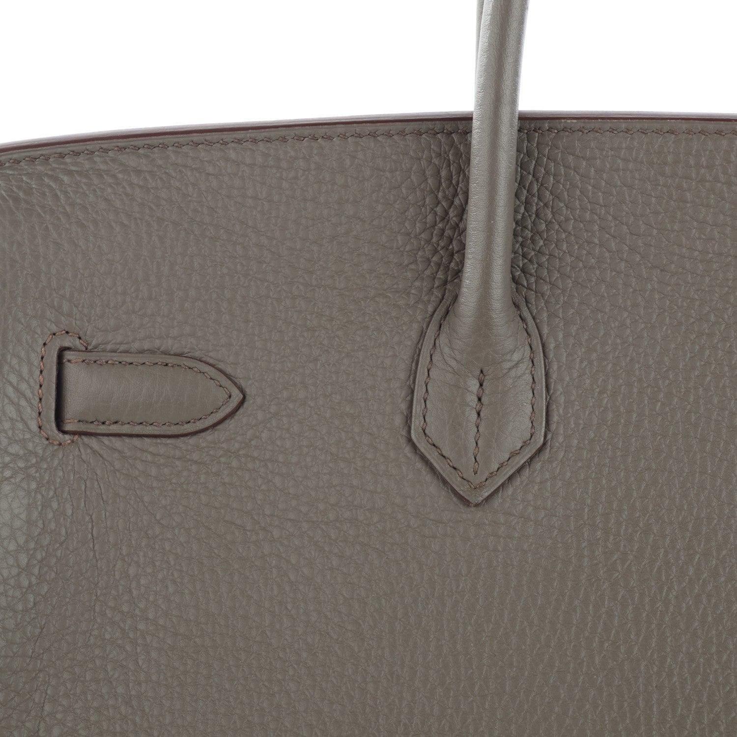 Hermes Taurillon Clemence Birkin 35 Etain 8 of 21