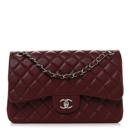 Chanel Lambskin Quilted Jumbo Double Flap Burgundy 1 of 10
