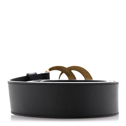 Gucci Moon Calfskin Pearl Double G 40mm Belt 90 36 Black Cream 2 of 11
