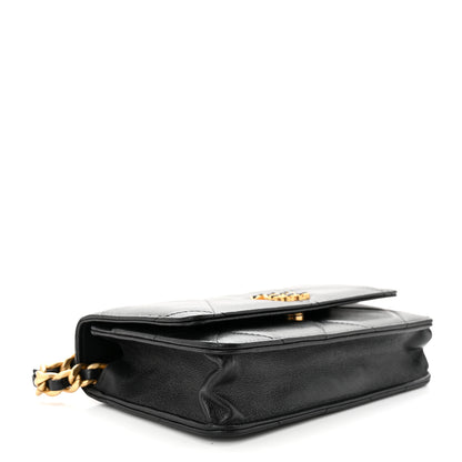 Chanel Lambskin Quilted Chanel 19 Wallet On Chain WOC Black 4 of 12