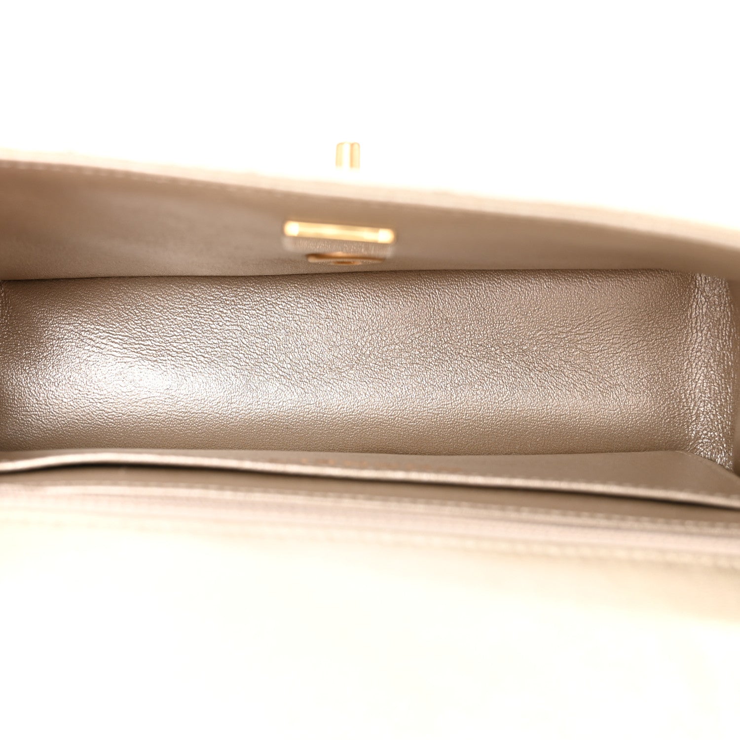 Chanel Metallic Lambskin Quilted Mini Rectangular Flap Gold 5 of 11
